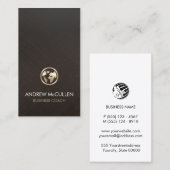 Business Coach Imitate Gold Globe Icon Visitenkarte (Vorne/Hinten)