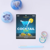 Business Cocktail Event | Modernes Blau Flyer (Einzeln)