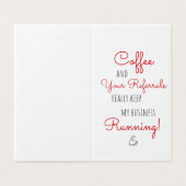 Business-Coffee-Referenzen Behielt laufen Danke (Außenseite Aufgefaltet)