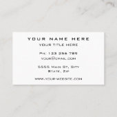Business Company Berufliche Personalisiert Simple Visitenkarte (Rückseite)