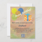 Business Company Birthday Card QR Code Ankündigung (Vorderseite)