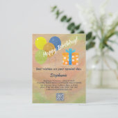 Business Company Birthday Card QR Code Ankündigung (Stehend Vorderseite)