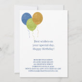 Business Company Birthday Card QR Code Ankündigung (Rückseite)