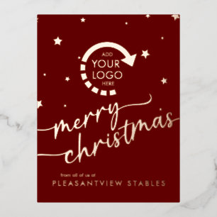 Business Company IHRE LOGO Foil Holiday Post Card Folien Feiertagspostkarte