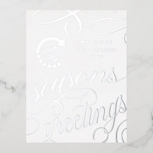 Business Company IHRE LOGO Foil Holiday Post Card Folien Feiertagspostkarte