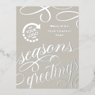 Business Company IHRE LOGO Foil Holiday Post Card Folien Feiertagspostkarte