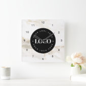 Business Company Office für benutzerdefinierte Log Quadratische Wanduhr (Zuhause)