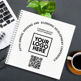 Business Conference Custom Logo QR Code  Notizblock