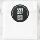 Business Conference Custom Logo QR  Runder Aufkleber (Tasche)