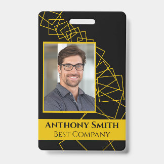 Business Conference ID Abzeichen Black and Gold Ausweis