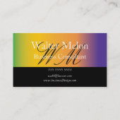 Business Consultant Gold Easy Generic Thrilling Visitenkarte (Rückseite)