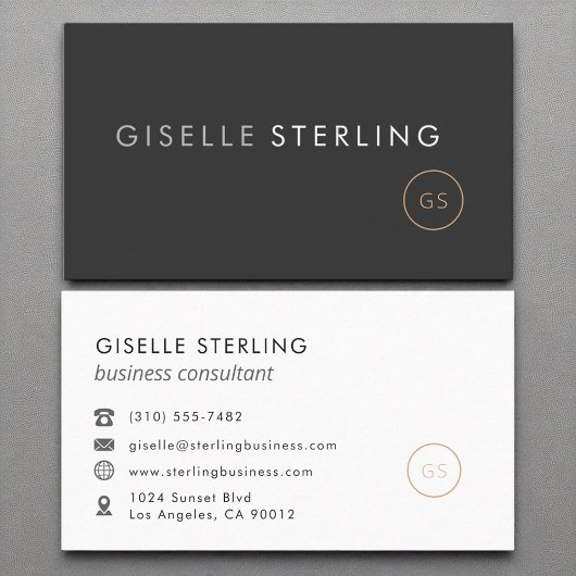Business Consultant Minimalistisch Luxury Black Visitenkarte
