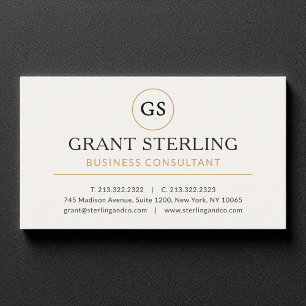 Business Consultant White Gold Luxury Visitenkarte