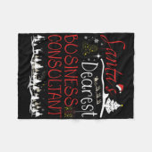 Business Consultant Xmas Job Niedlich Weihnachten Fleecedecke (Vorderseite (Horizontal))