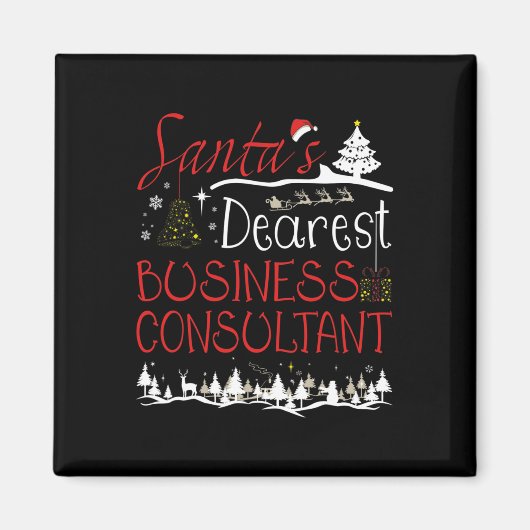 Business Consultant Xmas Job Niedlich Weihnachten Magnet (Vorne)