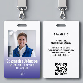 Business Corporate Blue Gradient Mitarbeiter ID Fo Ausweis