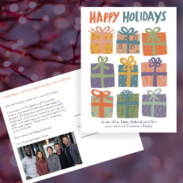 Business Corporate Christmas Holiday CUSTOM Photo  Postkarte