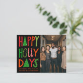 Business Corporate Christmas Holiday CUSTOM Photo  Postkarte (Stehend Vorderseite)