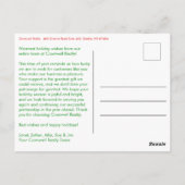 Business Corporate Christmas Holiday CUSTOM Photo  Postkarte (Rückseite)