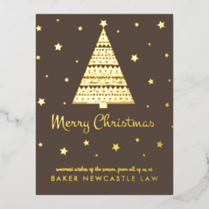 Business Corporate Company Frohe Weihnachten Folien Feiertagspostkarte