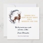 Business Corporate Froher Festtage Weihnachten Karte (Rückseite)