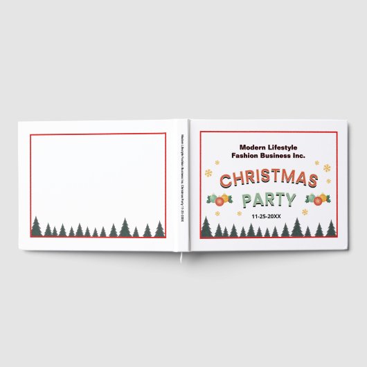 Business Corporate Fun Weihnachts-Party Custom Gästebuch (Voll)