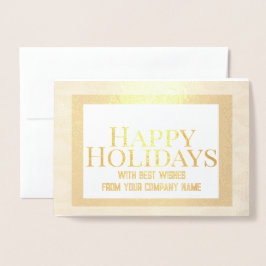 Business Corporate Gold Foil Happy Holidays Folienkarte