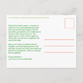 Business Corporate Holiday Ornaments CUSTOM Photo Postkarte (Rückseite)