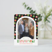 Business Corporate Holiday Ornaments CUSTOM Photo Postkarte (Stehend Vorderseite)