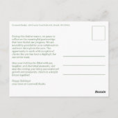 Business Corporate Holiday Stars CUSTOM Arch PHOTO Postkarte (Rückseite)