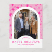 Business Corporate Holiday Stars CUSTOM Arch PHOTO Postkarte (Vorderseite)