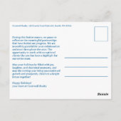 Business Corporate Holiday Stars CUSTOM Arch PHOTO Postkarte (Rückseite)