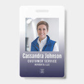 Business Corporate Navy Gradient Mitarbeiter ID Fo Ausweis (Vorderseite)