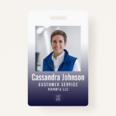 Business Corporate Navy Gradient Mitarbeiter ID Fo Ausweis (Vorderseite)