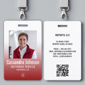 Business Corporate Red Gradient Mitarbeiter ID Fot Ausweis