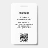 Business Corporate Red Gradient Mitarbeiter ID Fot Ausweis (Back)