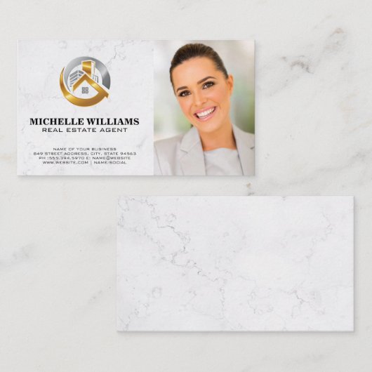 Business Corporation | Logo für Immobilien-Anwesen Visitenkarte (Vorne/Hinten)