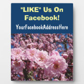 Business Counter Plaques WIE UNS auf Facebook Fotoplatte (Vorderseite)