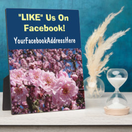 Business Counter Plaques WIE UNS auf Facebook Fotoplatte