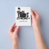 Business Coupons mit schwarzem und weißem Chic Flyer (Gruppe)