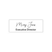 Business Cursive Signature Name and Job Title Permastempel (Design)