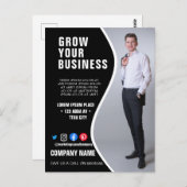 BUSINESS Custom Logo Flyer Poster Postkarte (Vorne/Hinten)