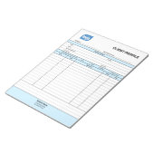 Business Customer Client Profile Sheet Notepad Notizblock (angewinkelt)