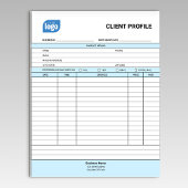 Business Customer Client Profile Sheet Notepad Notizblock