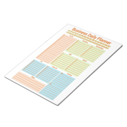 Business Daily Planer, New Year Notepad Notizblock (angewinkelt)