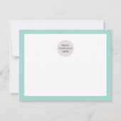 BUSINESS DANK IHNEN elegante moderne Minze grün LO Dankeskarte (Rückseite)