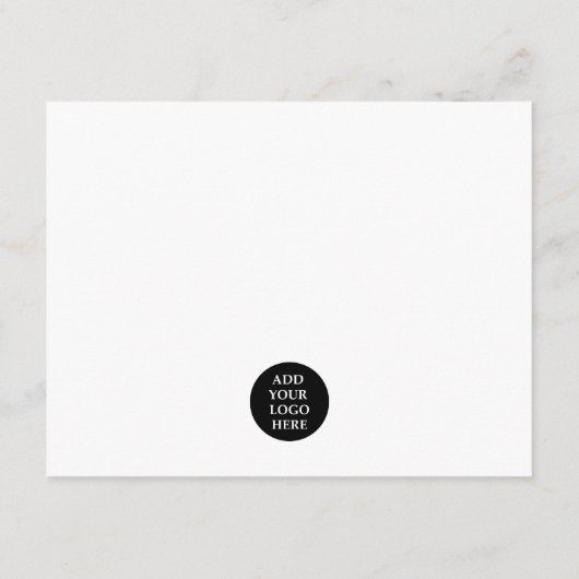 BUSINESS DANK IHNEN ELEGANTE SWIRL LOGO PINK WHITE BEGLEITKARTE (Rückseite)