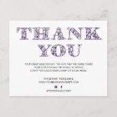 BUSINESS DANK IHNEN ELEGANTES LILA SWIRL-LOGO BEGLEITKARTE (Vorderseite)