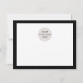 BUSINESS DANK IHNEN elegantes schlichtes schwarzes Dankeskarte (Rückseite)