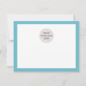 BUSINESS DANK IHNEN elegantes schwarz türkisfarben Dankeskarte (Rückseite)